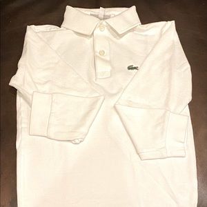 Boys Lacoste long sleeved collared shirt